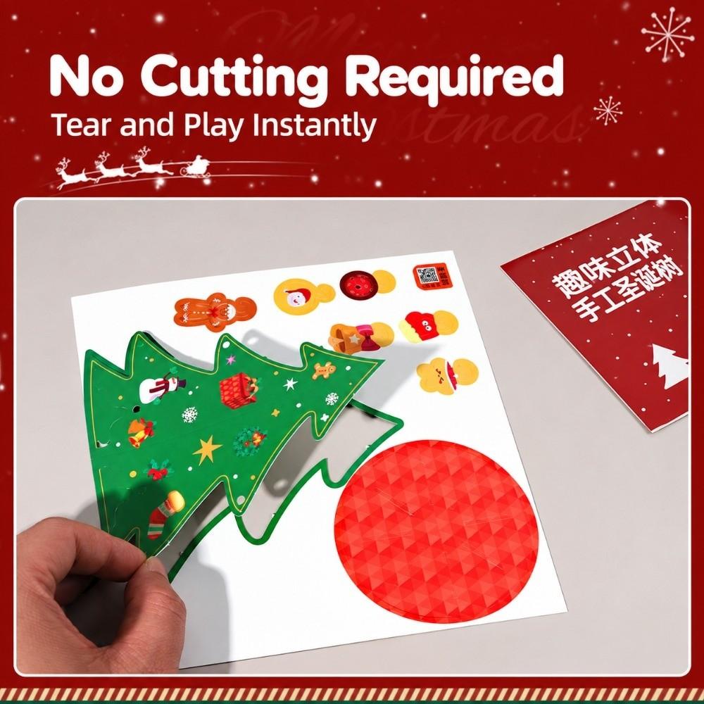 Paper Christmas Tree Making Set DIY Educational Craft Set Christmas Tree Craft Kit Family Craft