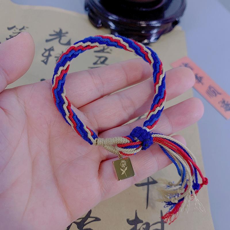 Браслет JYL TS Цветной Стиль Мебиуса Приносит Бесконечную Удачу и Радость Colorful rope style пурпур
