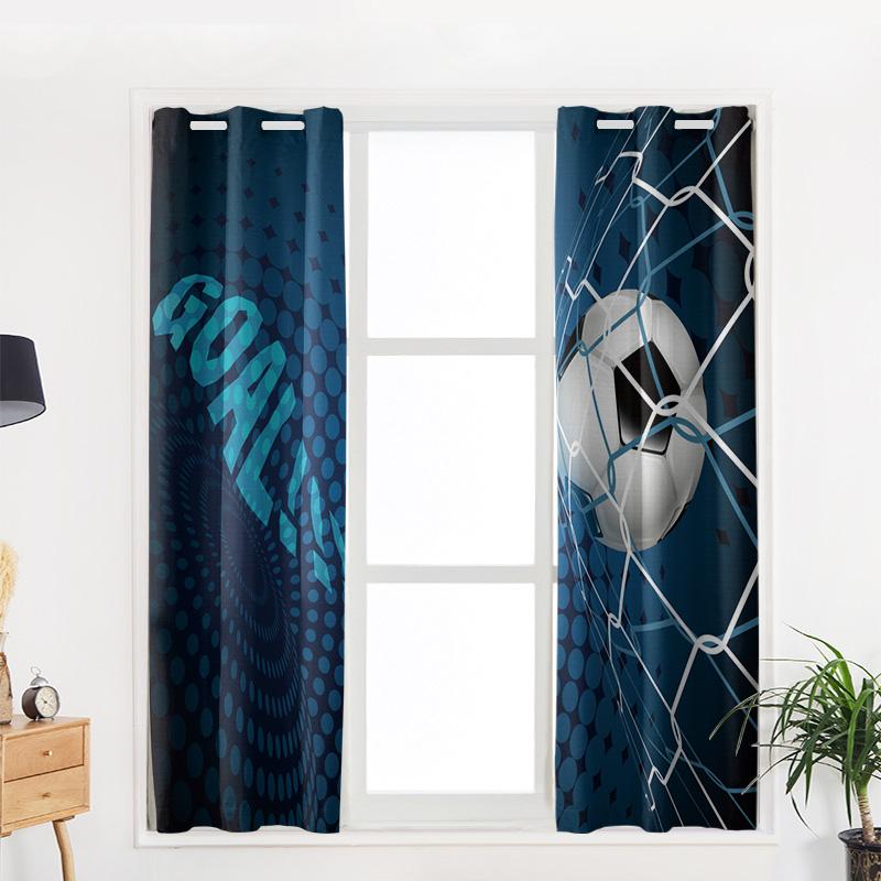 Fotbalové závěsy Míče Fotbalový design Ložnice Kuchyně Obývací pokoj Dekorační předměty Okenní závěsy do obývacího pokoje