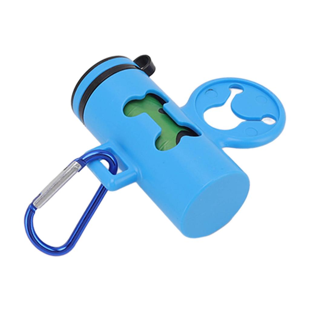 Dog Poop Bag Dispenser Dog Poop Waste Bag Holder Dispenser with Metal Carabiner and 1 Roll of Waste Bags