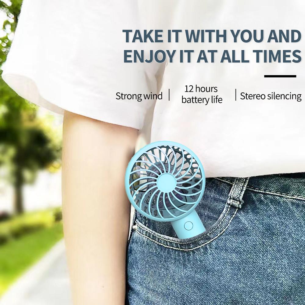 Portable Fan Rechargeable Convenient Creative Small Fan Pocket Hand-held Fan Lightweight Handheld Mini Fan Air Coolers