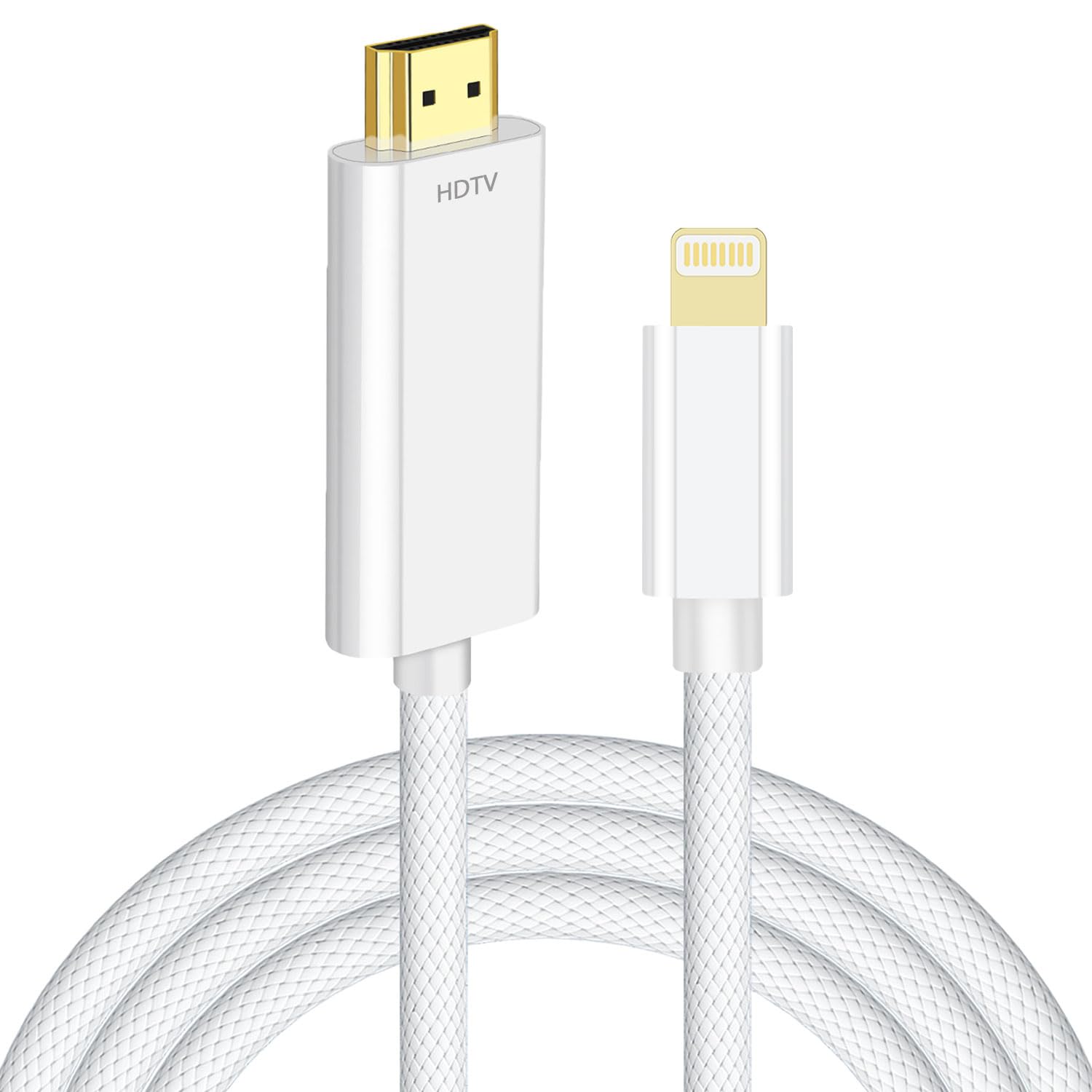 

Новый MFi Конвертер Lightning в HDMI Конвертер iPhone в HDMI Цифровой AV-конвертер для ТВ Подключение Lightning Совместим с iPhone YouTube TV 1080P