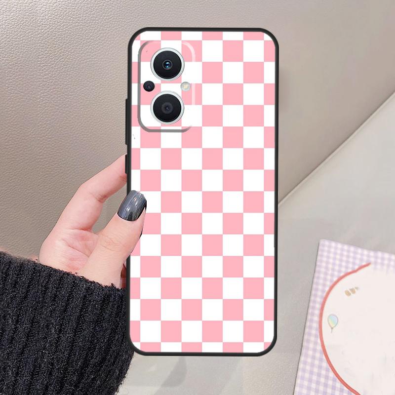 Checkerboard Checkered Board Funda For OPPO Reno 13 F 14F 12F 10 11 12 14 15 Pro 7 8 Lite OPPO Find X9 X5 X6 X8 Pro Case