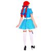 New Halloween blue cute maid costume clown costume nightclub bar performance costume team performance costume