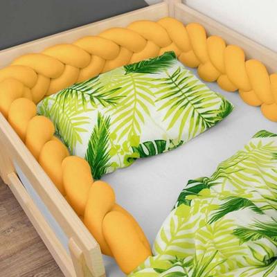 Braided Bed Bumper for Children and Adults - Mustard Yellow - 20 X 200 Cm
