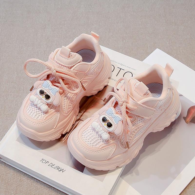 

Girls sneakers cartoon 2025 new Korean version of children s dad shoes breathable middle-aged and older girls running shoes versatile 26