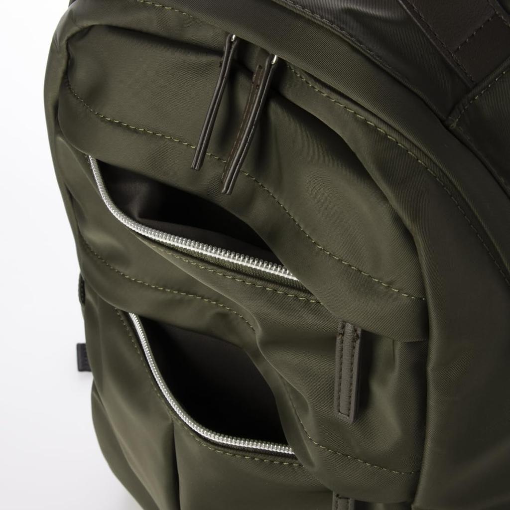 Maison Vert MV79 Khaki Tuck Pocket Backpack with Multiple Storage Spaces (86)