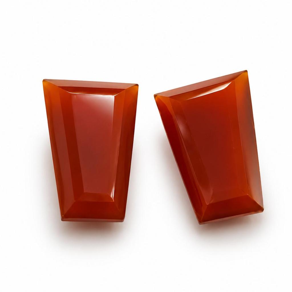 Natural Red Chalcedony Angel Shape Loose Gemstone for Jewelry Making 10x20mm