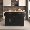 Kitchen Sideboard Serving Trolley with Folding Table Top 120x46(70)x91cm White Castors Cabinet And Interchangeable Wooden Legs Ideal for