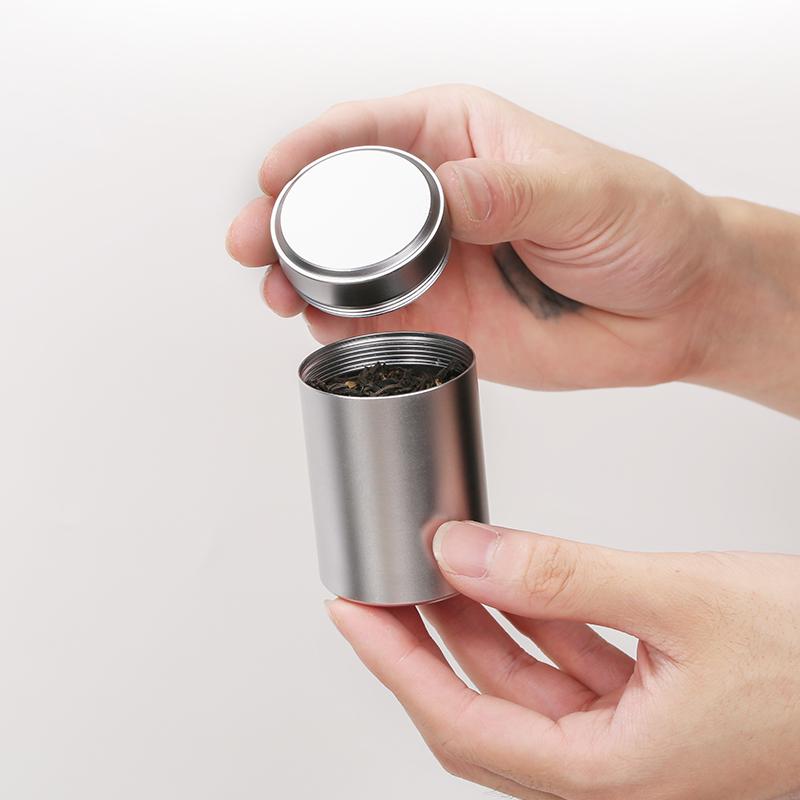 70ML Portable Mini Metal Tea Can Small Travel Sealed Storage Tank Iron Box Pure Aluminum Alloy Tea Box