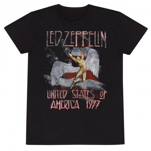 Led Zeppelin Unisex Adult USA 77 Stars & Stripes T-Shirt