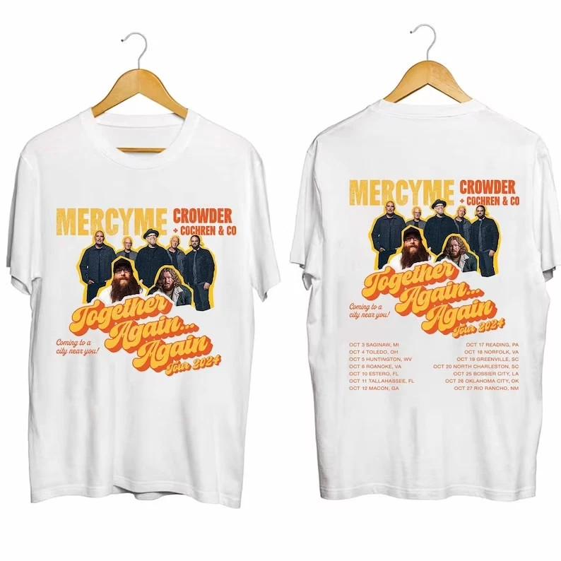 MercyMe Band Together Again Again Heavy Cotton T Shirt White UR848 L