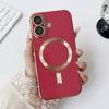 For iPhone 16 Pro 15 14 Plus 13 12 Pro Max 11 Electroplating with Lens Flims for Magsafe Magnetic Shockproof Soft Tpu Plain Color Slim Case Cover