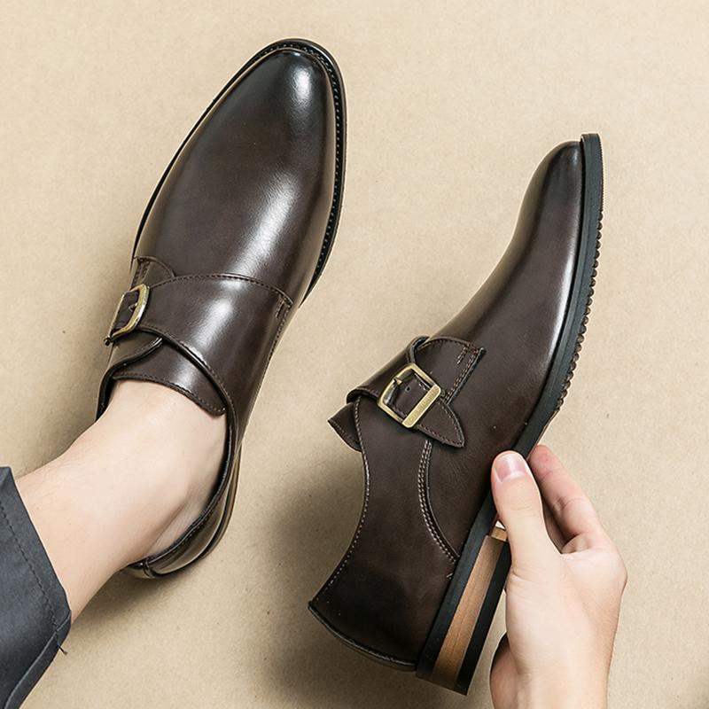 

Новая Мода Мужские Остроносые Черные Коричневые Туфли Платье Деловой Костюм Повседневная Обувь Монки Лоферы Вечеринка Свадебное Платье Выпускной Обувь 38