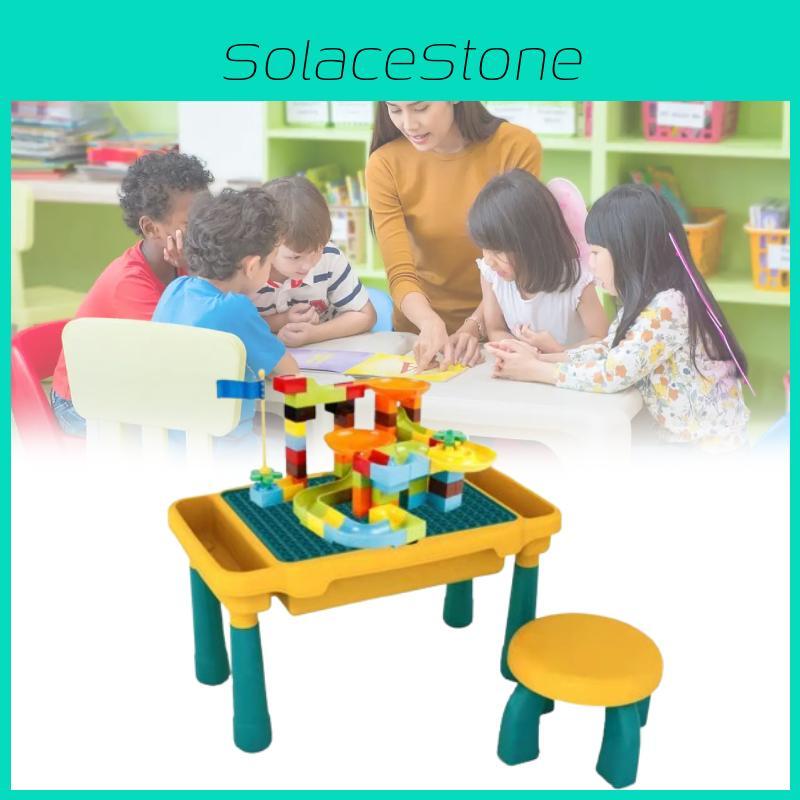 Kompatibler Multifunktionaler Baustein Lerntisch Kindheits Bildungsspielzeug