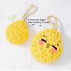 Bright Yellow Bath Sponge For Children Easy Grip Design Fast Drying Bathing Accessory Early Color Recognition Toy