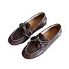 Sheepskin Version~ Niche Retro Polished Flat Bottom One-pedal Small Leather Shoes Round Head Leather Versatile British Style Single Shoes Women