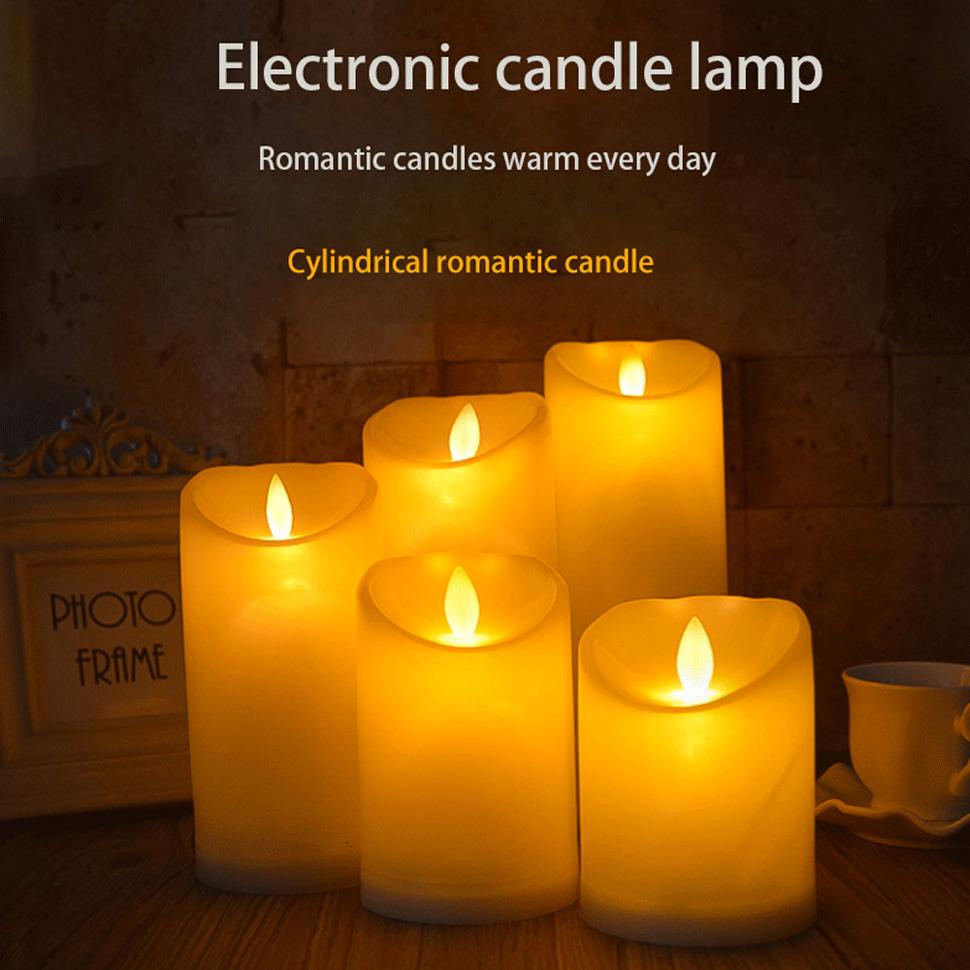 Flameless LED Candle Creative Ing Led Tea Light Warm White Flameless Candle Wedding Season  Decor Candle Light