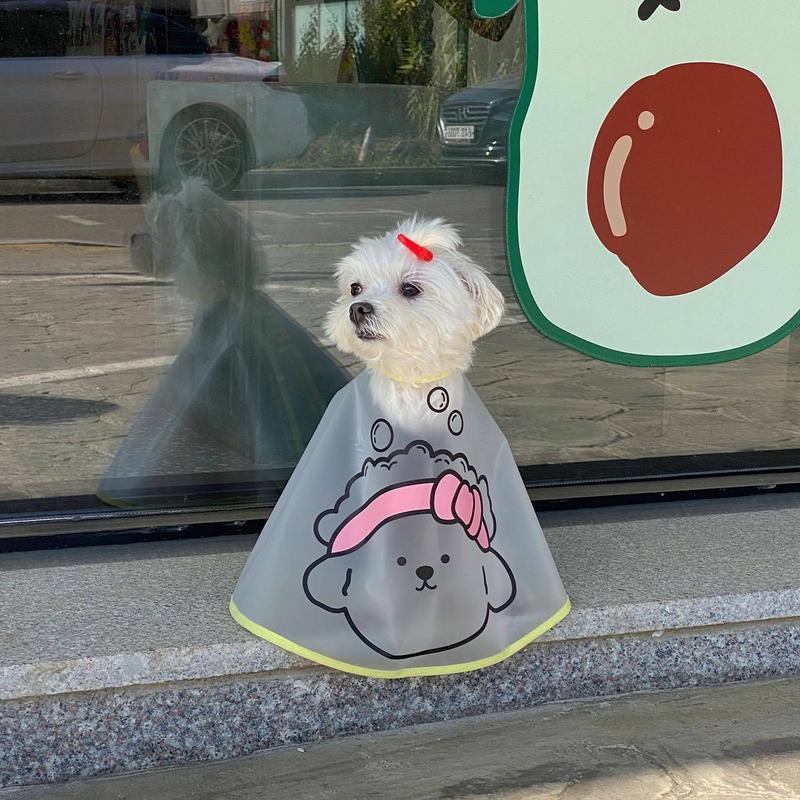 Pets Dogs Clothes Cloak Haircut Cloak Jacket For Dogs Cats Tear Stain Facial Care Waterproof Raincoat Cape Cloth Pet Supplies