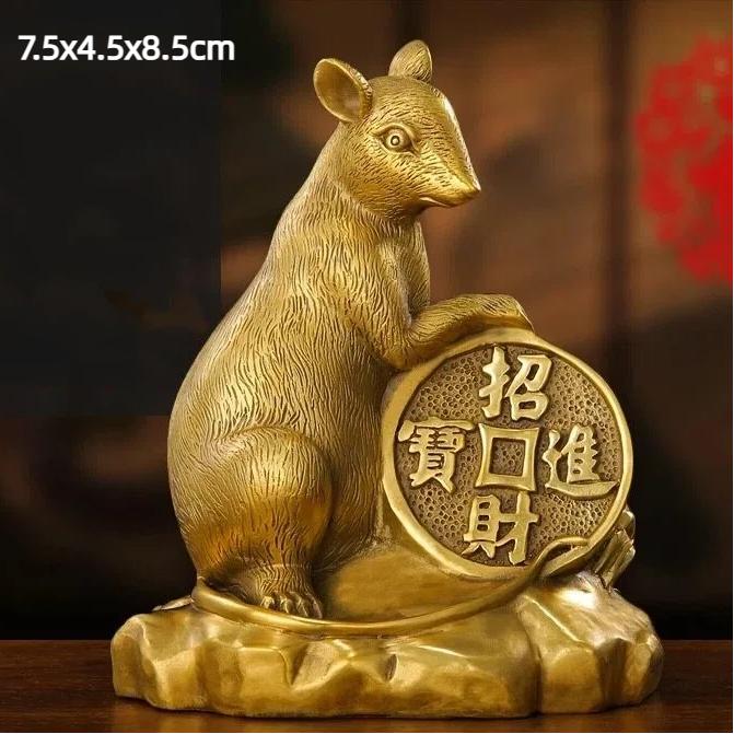 

12 Фигурок Животных Китайского Зодиака из Латуни – Настольные Украшения для Дома или Офиса 01-L