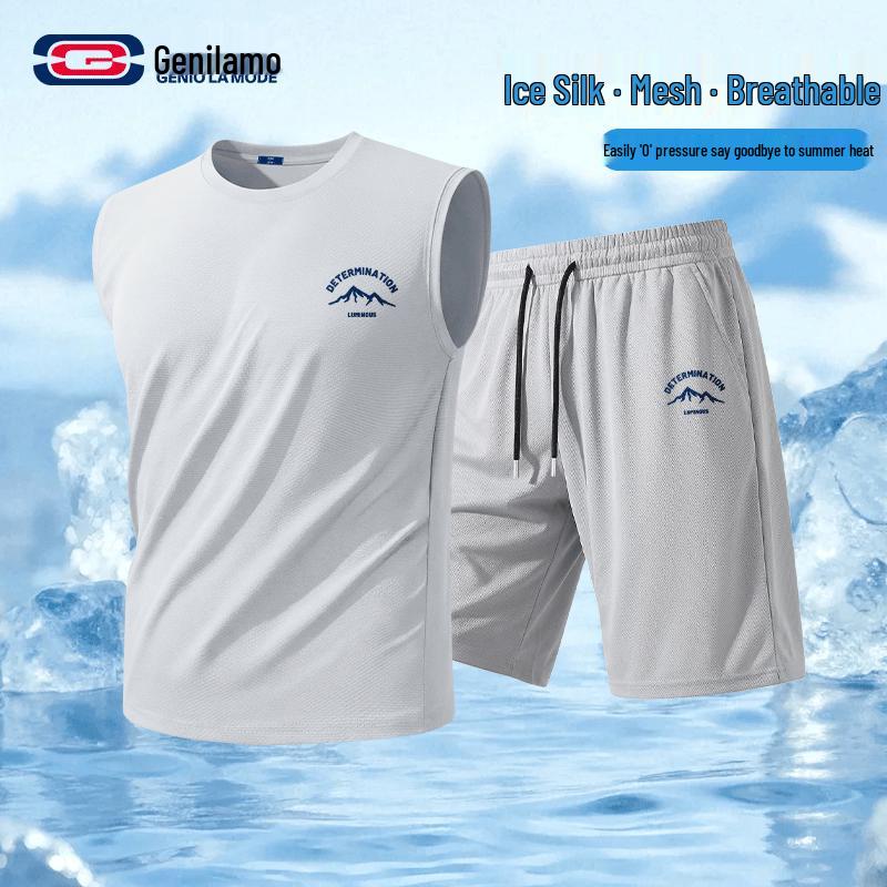

Men s Ice Silk Quick-Dry Sportswear Set M