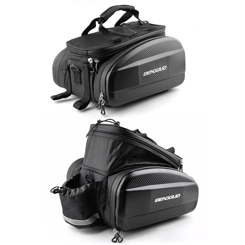 Large Capacity Bicycle Rear Seat Bags EVA Multi-purpose MTB Road Bike Carrier Bag Expandable Cycling Rear Rack Bag