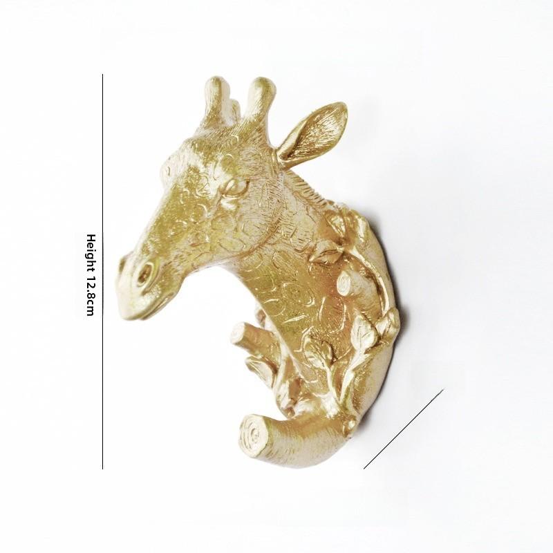 Wall Head Animal Hook Resin Decorative Hanger For Home Bedroom Office Decor