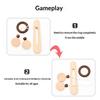 3D Wooden Interlocking Ring Puzzle IQ Challenge Brain Toy High Quality Solid Wood Perfect Classroom Prize for Elementary School Students