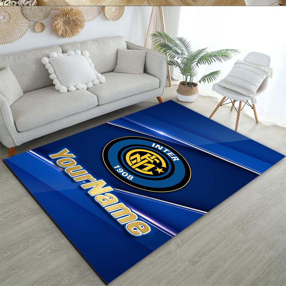 Inter Milan Customized Name Area Rug Perfect for Living Rooms Decorate room Playrooms Balcony Anti-slip Rug Anime Office Decor Spiritual Gift