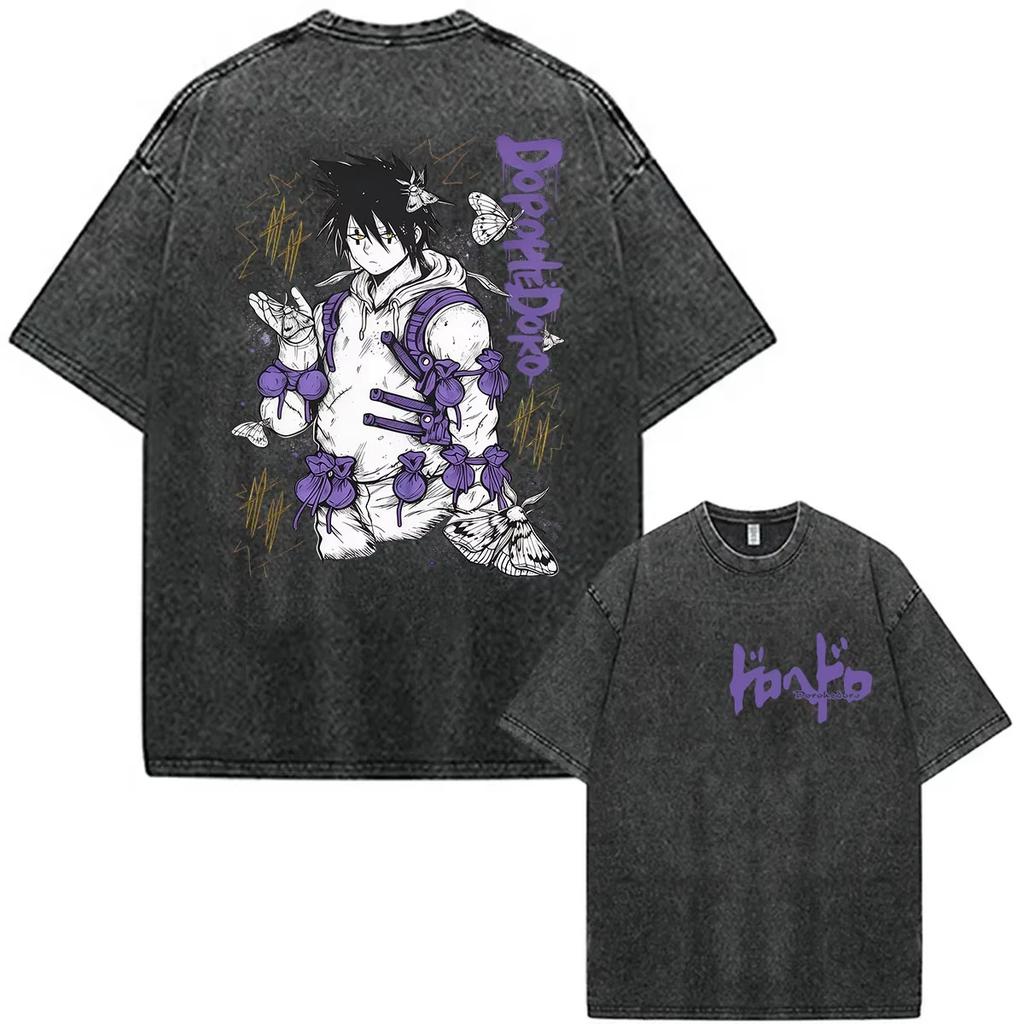 Summer Hot Sale Japanese Anime Dorohedoro Kaiman Washed T Shirts Unisex Harajuku Fashion Tshirt Short Sleeve Casual Clothing