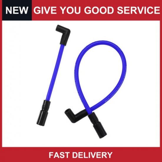 

2 Pcs 10.4mm 10mm Motorcycle Spark Plug Wire for Harley Davidson Blue