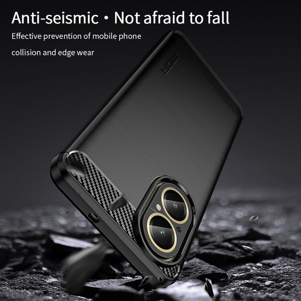 MOFI JK TPU Series-1 For Realme C67 4G TPU Case Brushed Carbon Fiber Texture Phone Cover