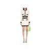 Self-Portrait Color Block Straight Cut Short Wool Casual Skirt Women skirts Beige RS24152SKCCREAM