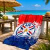Paraguay Football Federation Emblem Beach Towel, Quick-drying, Easy To Care For, Suitable for Both Fitness and Beach Vacations,Sports Essential