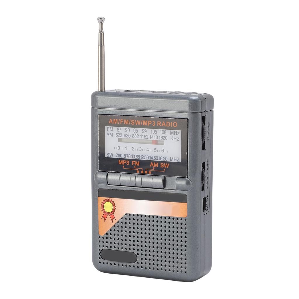 FM MW SW Radio Battery Operated Portable Radio MP3 Player Excellent Reception Sound Seniors Radio with Card Slot for Home Outdoor Use