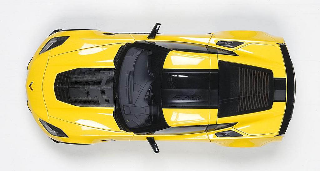 AUTOart 1/18 Scale Chevrolet Corvette (C7) Z06 C7.R Edition (Yellow) Finished Product