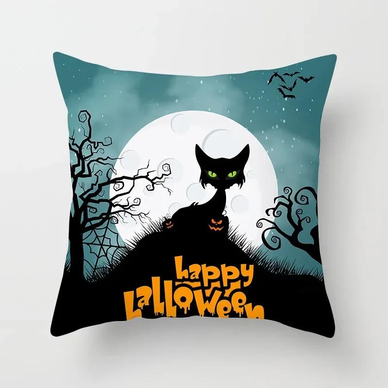 Halloween Horror Scarecrow Pattern Office Living Room Sofa Car Decorative Pillowcase