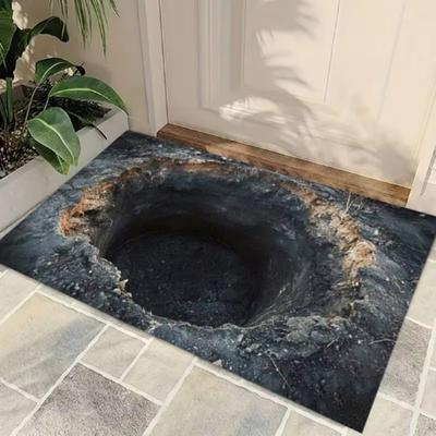 Deep Pit Pattern Entrance Hallway Rug Anti Slip Wear Resistant Personalized Floor Mat Entrance  Door Home Decor Rug
