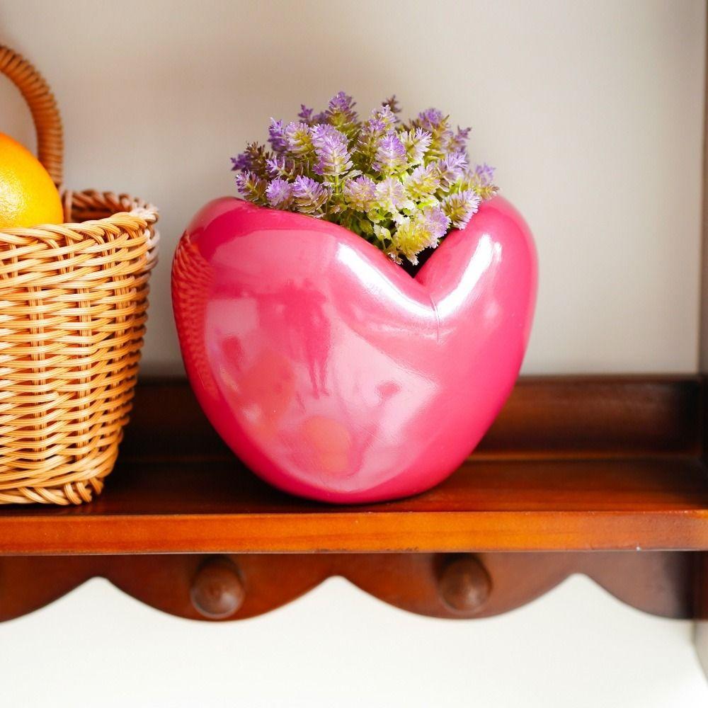 Lovely Heart Shaped Pen Holder 3D Pen Storage Bucket Kawaii Heart Pencil Organizer  Desktop Crafts