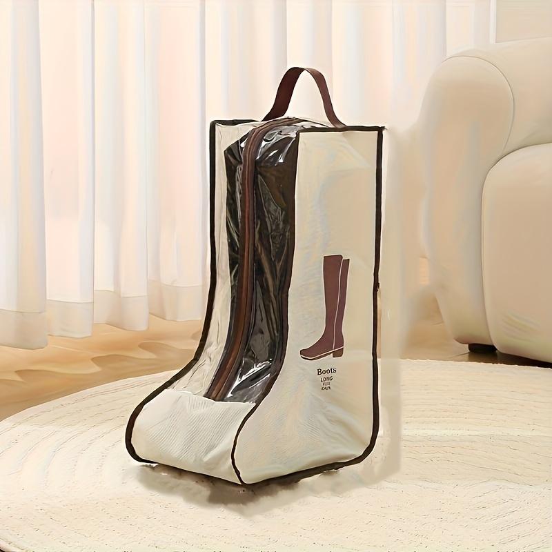 Multi-Functional Transparent Boot Storage Bag with Dustproof Material and Hanging Organizer