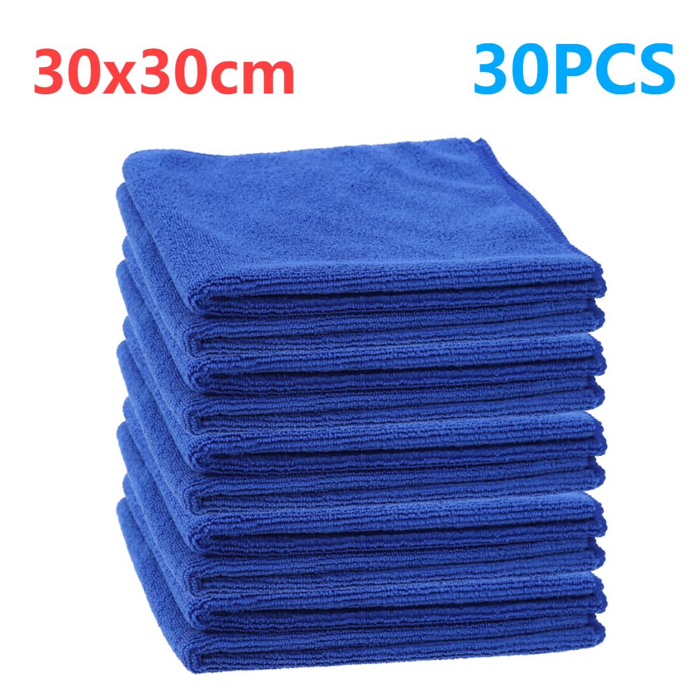10-50PCS Microfiber Cleaning Towels Soft Car Wash Drying Cloth Towel Auto Detailing Polishing Cloth Household Cleaning Tools