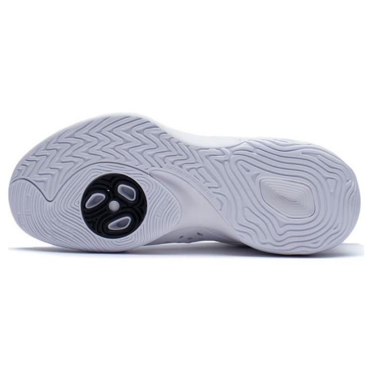 New LiNing Cushioning Anti Slip Wear Resistant Coverage Support Rebound Mid Top Basketball Shoes White Green ABFS007-1