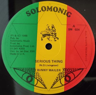 12-Zoll Schallplatte BUNNY WAILER - Serious Thing/Food SM024 Solomonic 1986 UK Reggae, Ska & Dub Gebraucht