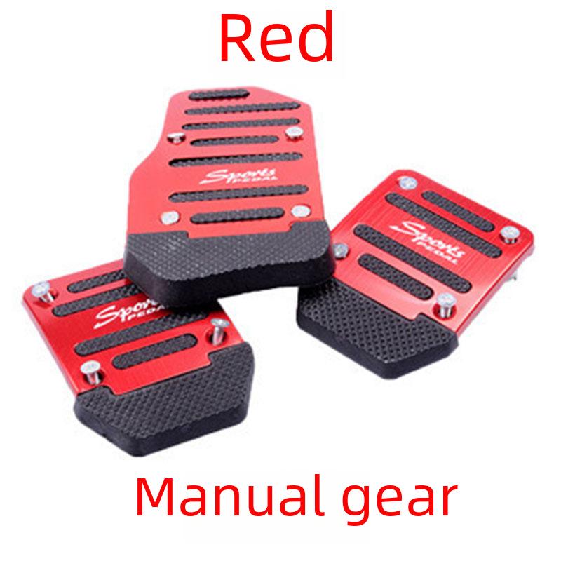 Universal Aluminum Alloy Anti-Skid Car Pedal Pads with Wear-Resistant Rubber for Brake, Accelerator, and Clutch