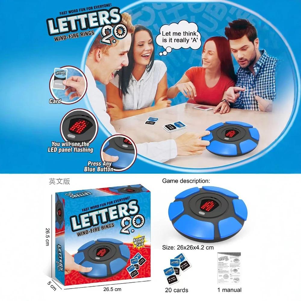 Crazy Letter Tapping Board Game - Fast-Paced Family Party Interactive Toy, Second Gen Desktop Decompression Game For Adults