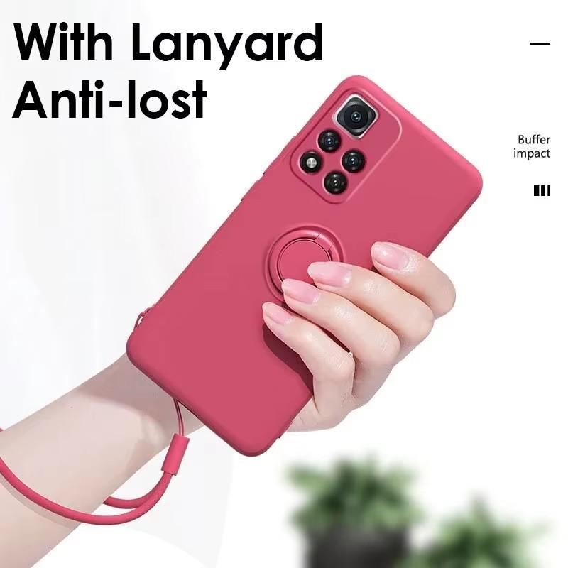 Luxury Liquid Silicone Magnetic Holder Stand Phone Case For XiaoMi 13T 14T 15 Redmi 13C 4G Note 12 13 14 Pro Plus 5G Back Cover