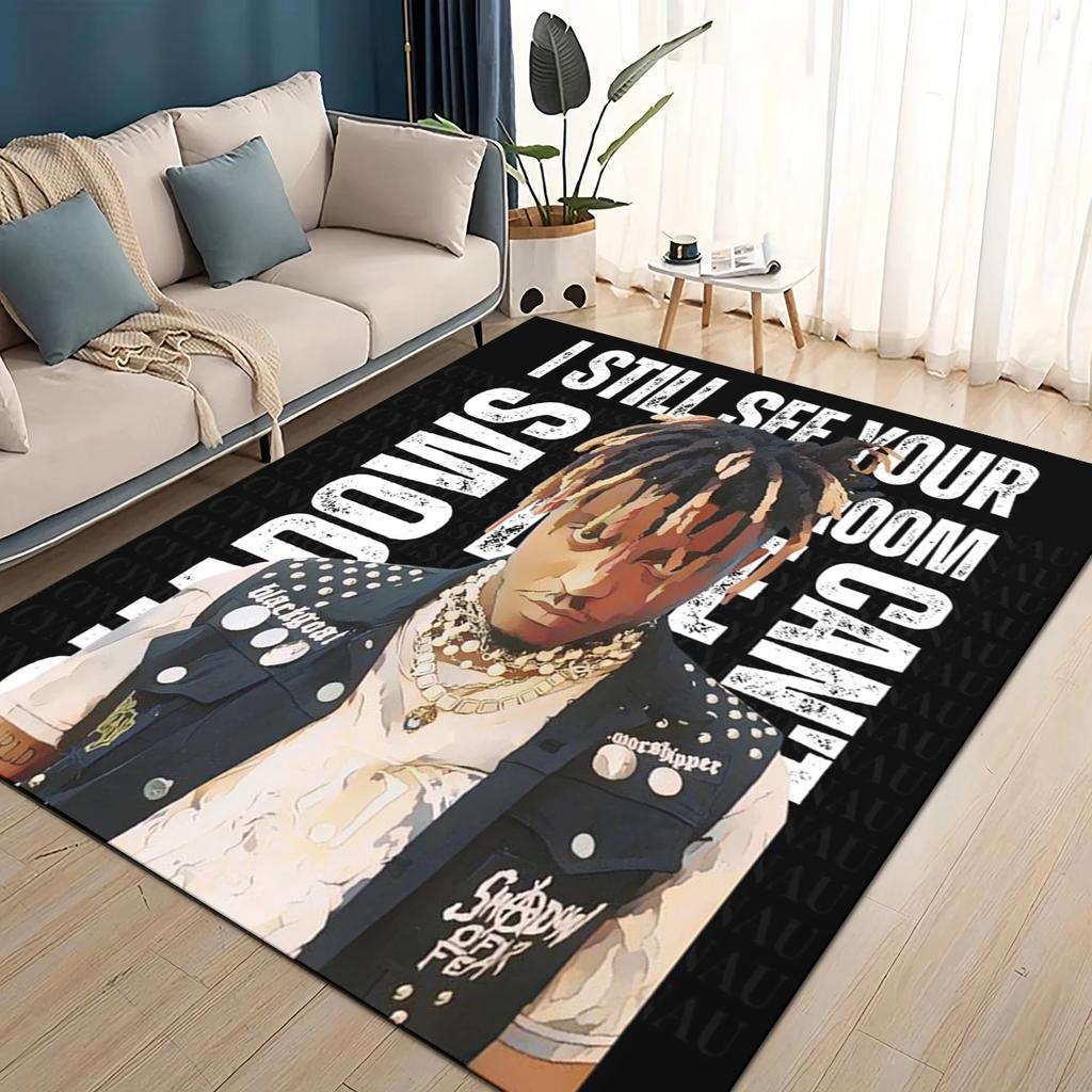 HD Juice WRLD 999 3D Legend Rapper Star Rug Carpet for Living Room Bedroom Home Decor,kids Play Non-slip for Sofa Doormat