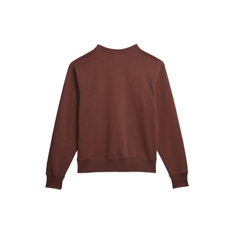 Adidas Originals Trefoil x Pharrell Williams Collab Solid Crewneck Sweatshirt Men Sweatshirt Deep-Earth-Brown H58312