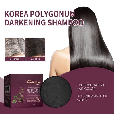 Polygonum Multiflorum Shampoo Bar - Darkening & Brightening Hair Soap for Strong Roots & Natural Black Color