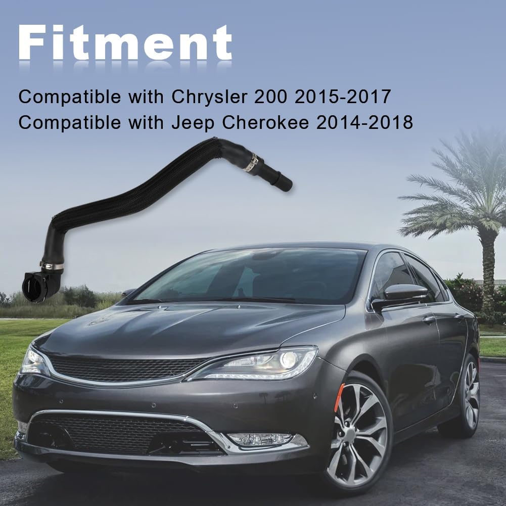 Шланг отопителя HVAC JDMON Совместим с Chrysler 200 2015-2017, Jeep Cherokee 2014-2018 Замена для 68104972AA 53107665 52014624AA